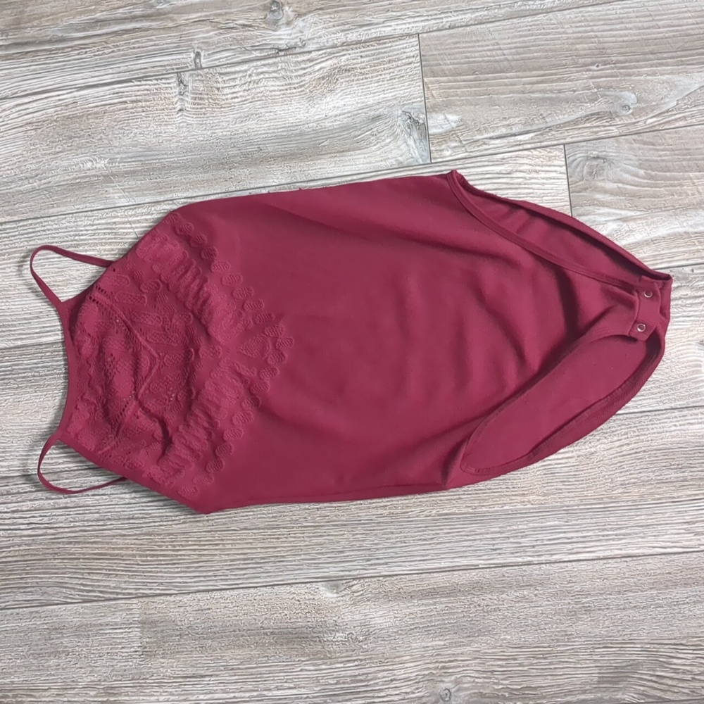 5/$25 Harlow Burgundy Bodysuit Small